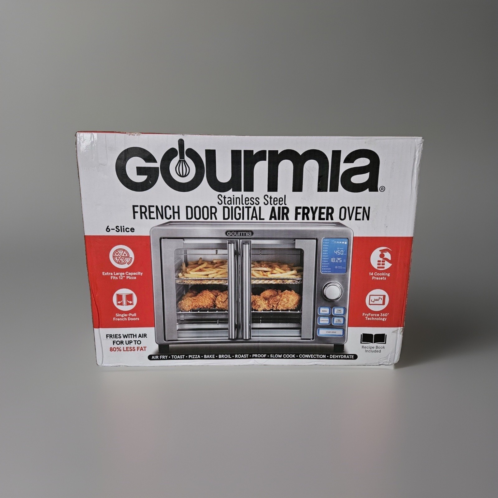 Gourmia Stainless Steel French Door Digital Air Fryer Oven [BRAND NEW]