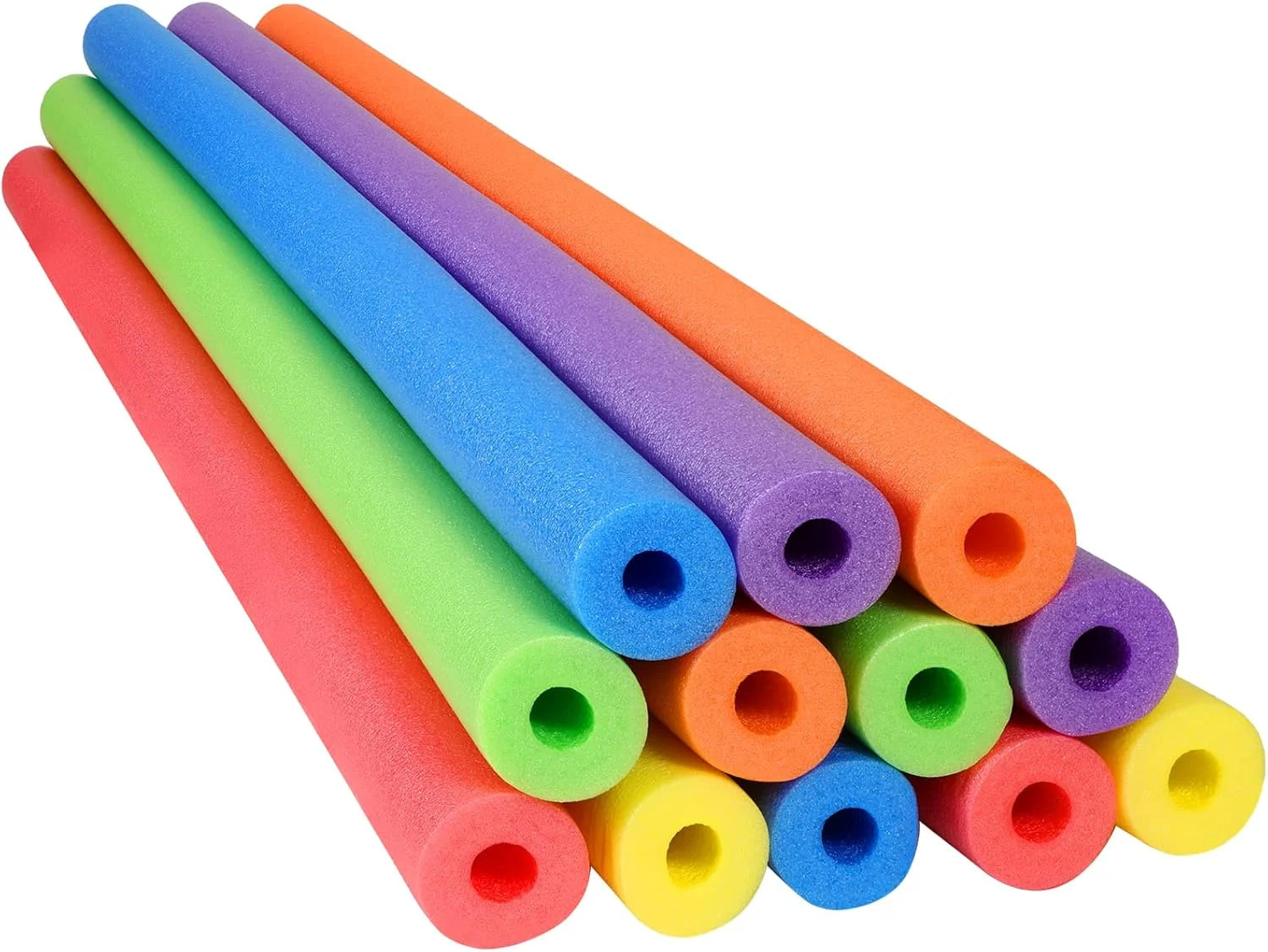 Nezyo 12 Pack Pool Noodles Foam Swim Noodles 52 Inch Jumbo Hollow Swimming Pool 