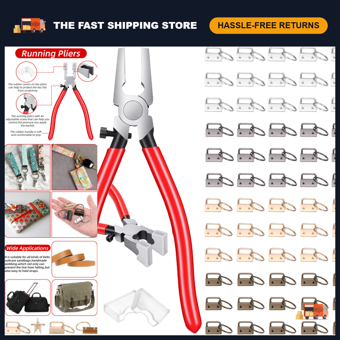 60PCS Key Fob Hardware Set - 1