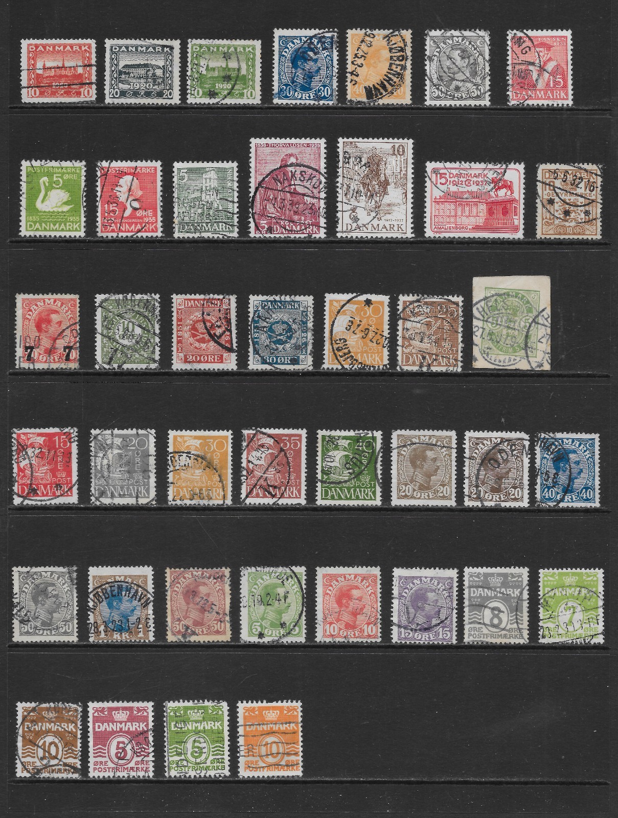 DENMARK    COLLECTION BUILDER - VARIOUS USED ISSUES   1920 - 1940