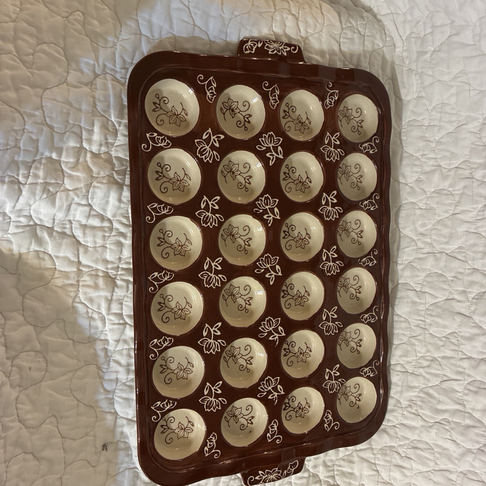 Temptations by Tara Old World Red Bakeware 24 Mini Muffin - Cupcake Pan