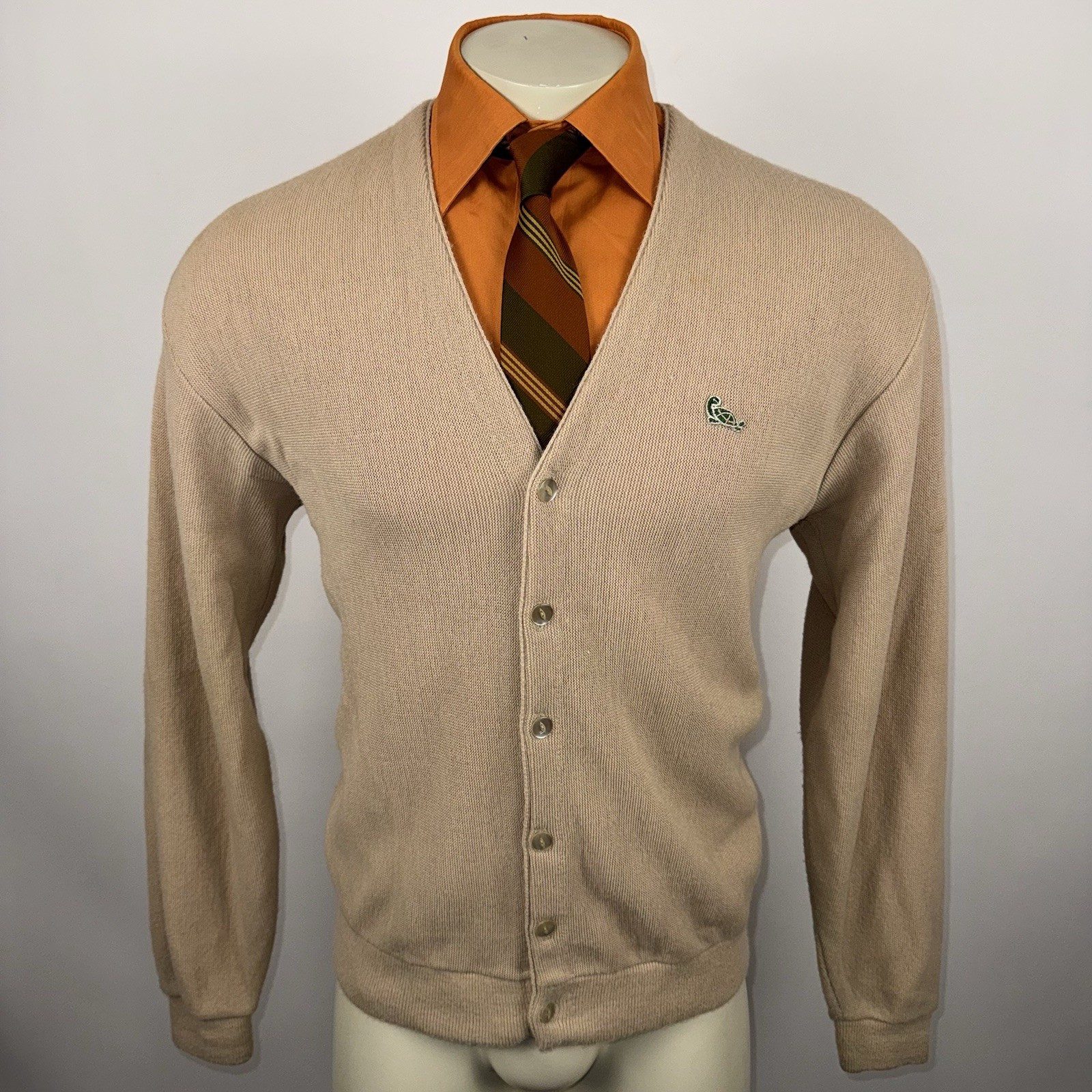 Vtg 60s 70s Challenger Sweater Mens Large Turtle Hipster MCM Rockabilly Cardigan Vtg 60s 70s Challenger Sweater Mens Large Turtle Hipster MCM Rockabilly Cardigan