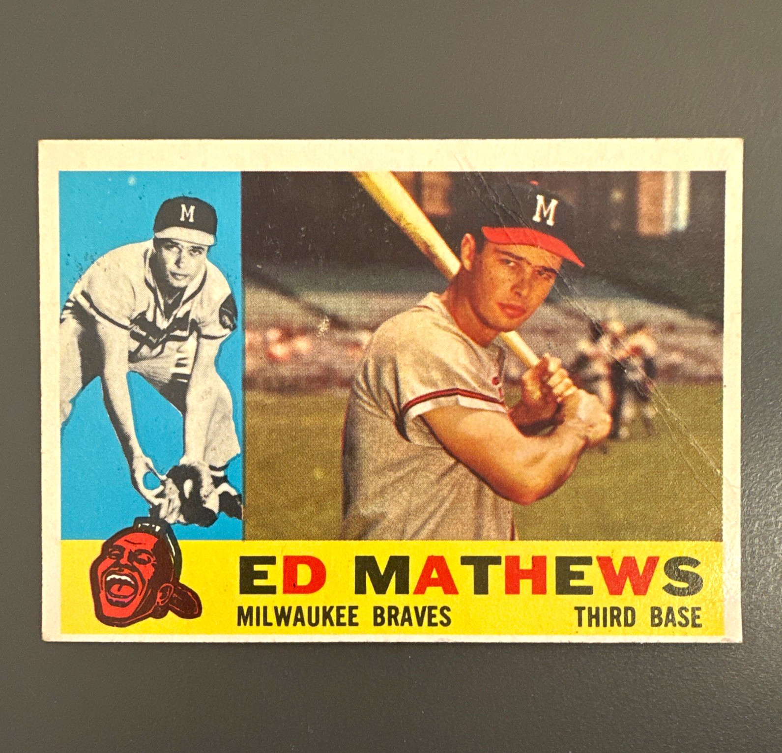 1960 Topps #420 Ed Mathews Milwaukee Braves HOF 1960 Topps #420 Ed Mathews Milwaukee Braves HOF