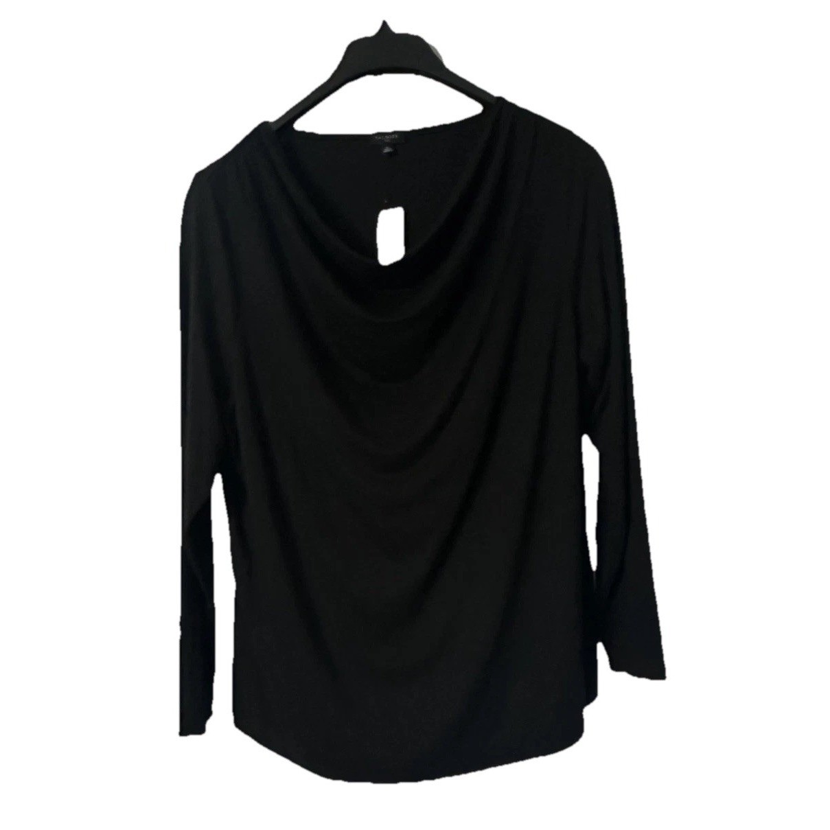 NWT Talbots Womens Long Sleeve Stretch Black Top Blouse Shirt Plus Size 1X