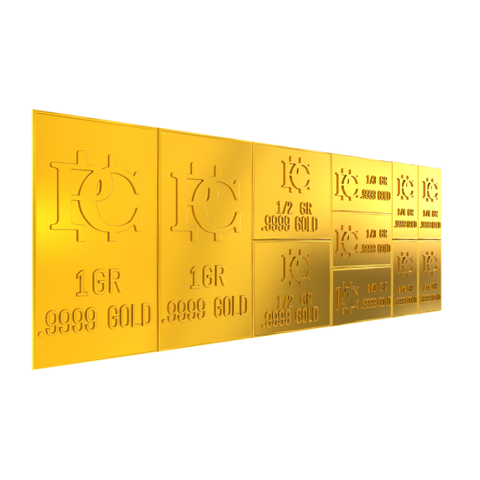 1/3 Gram .9999 Gold Bar That Snaps into 11 Fractional Bars Snap Gold Bullion