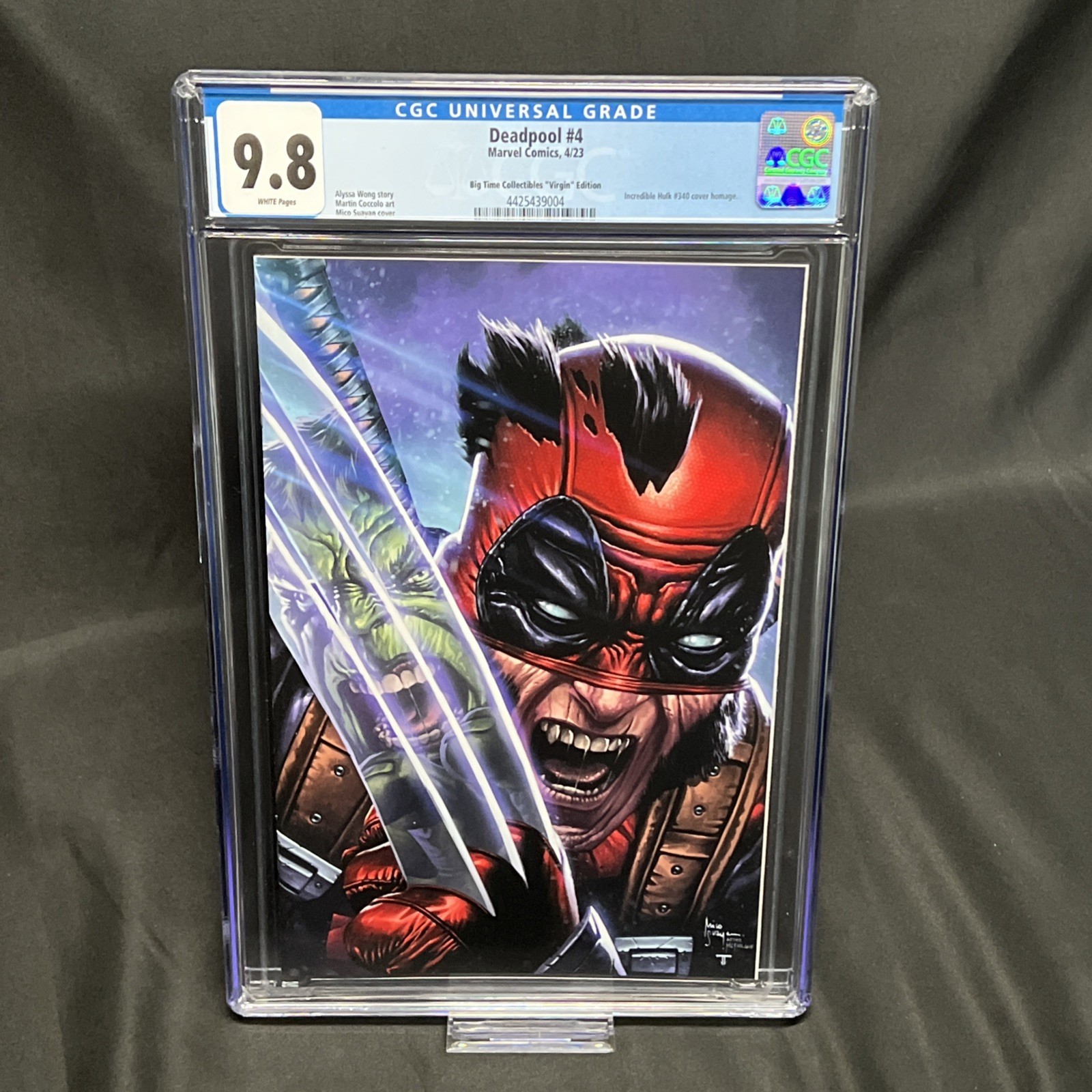 Marvel Deadpool #4 CGC 9.8 HULK #340 Homage Cover.