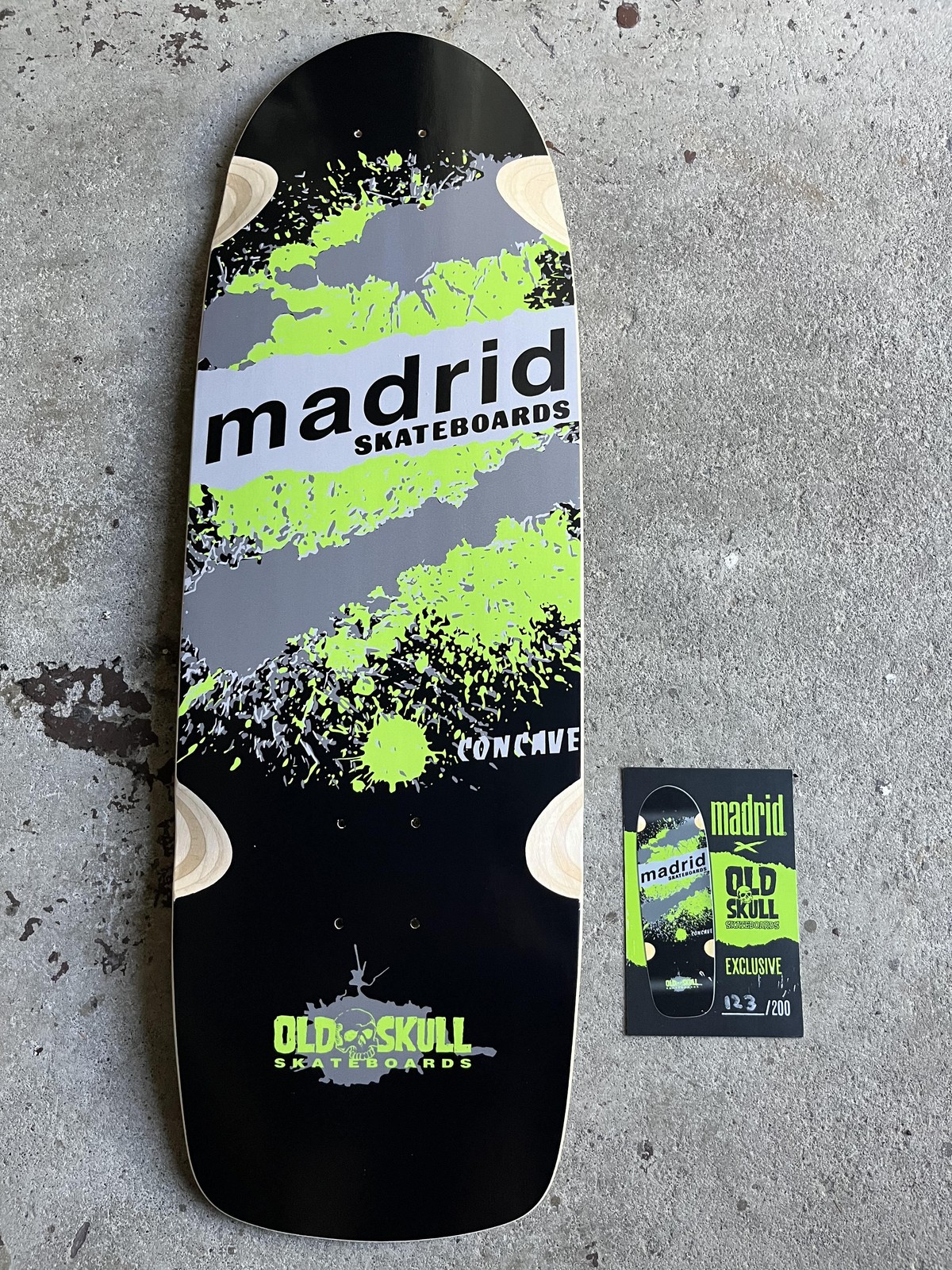 Madrid x Old Skull Skateboards Explosion Re-Issue LTD. Deck Hand Signed by Jerry