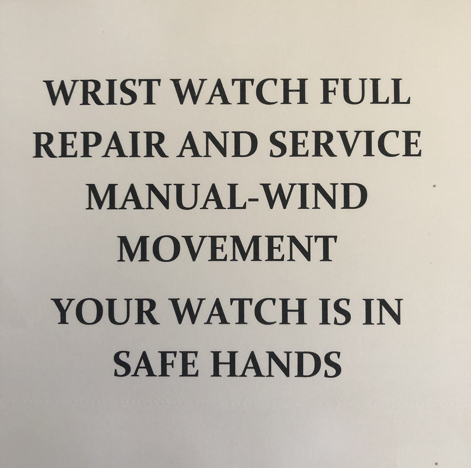 Vintage Wristwatch Full REPAIR And SERVICE W/ WARRANTY