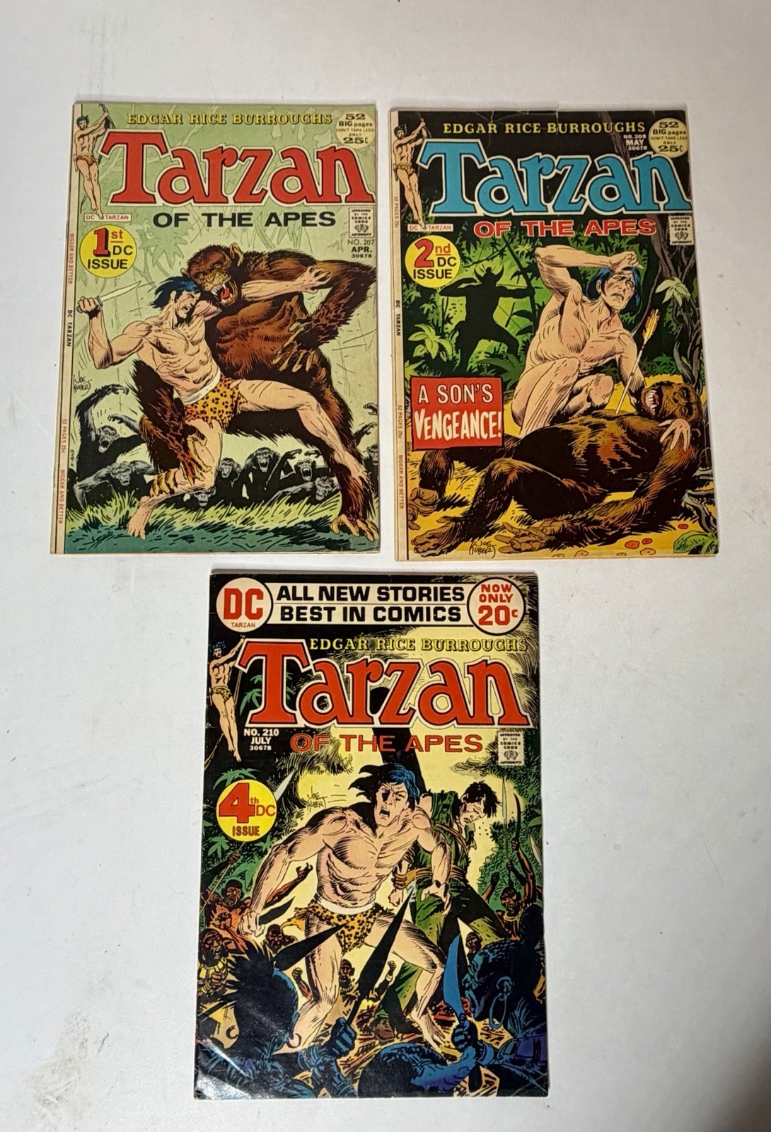 Tarzan Of The Apes DC Comics Issues 1,2 & 4 Good Condition