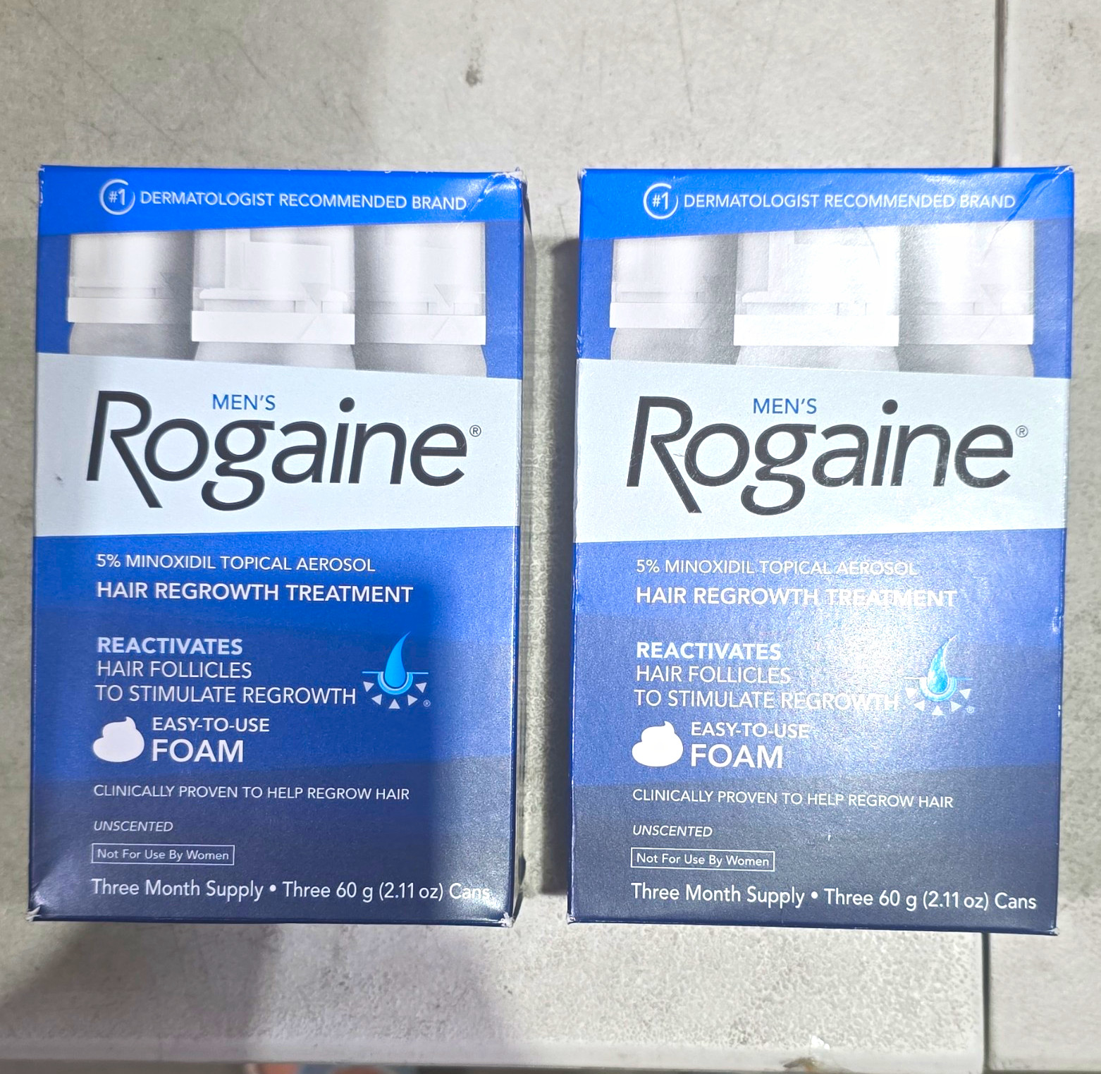 6x2.11 Rogaine Men’s 5% Minoxidil Foam Hair Regrowth Treatment. Exp 08/2027