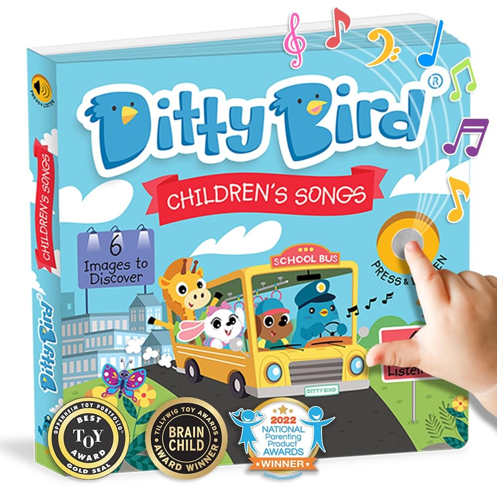 Ditty Bird Musical Books for Toddlers - The Wheels On The Bus Book - GOOD Ditty Bird Musical Books for Toddlers - The Wheels On The Bus Book - GOOD
