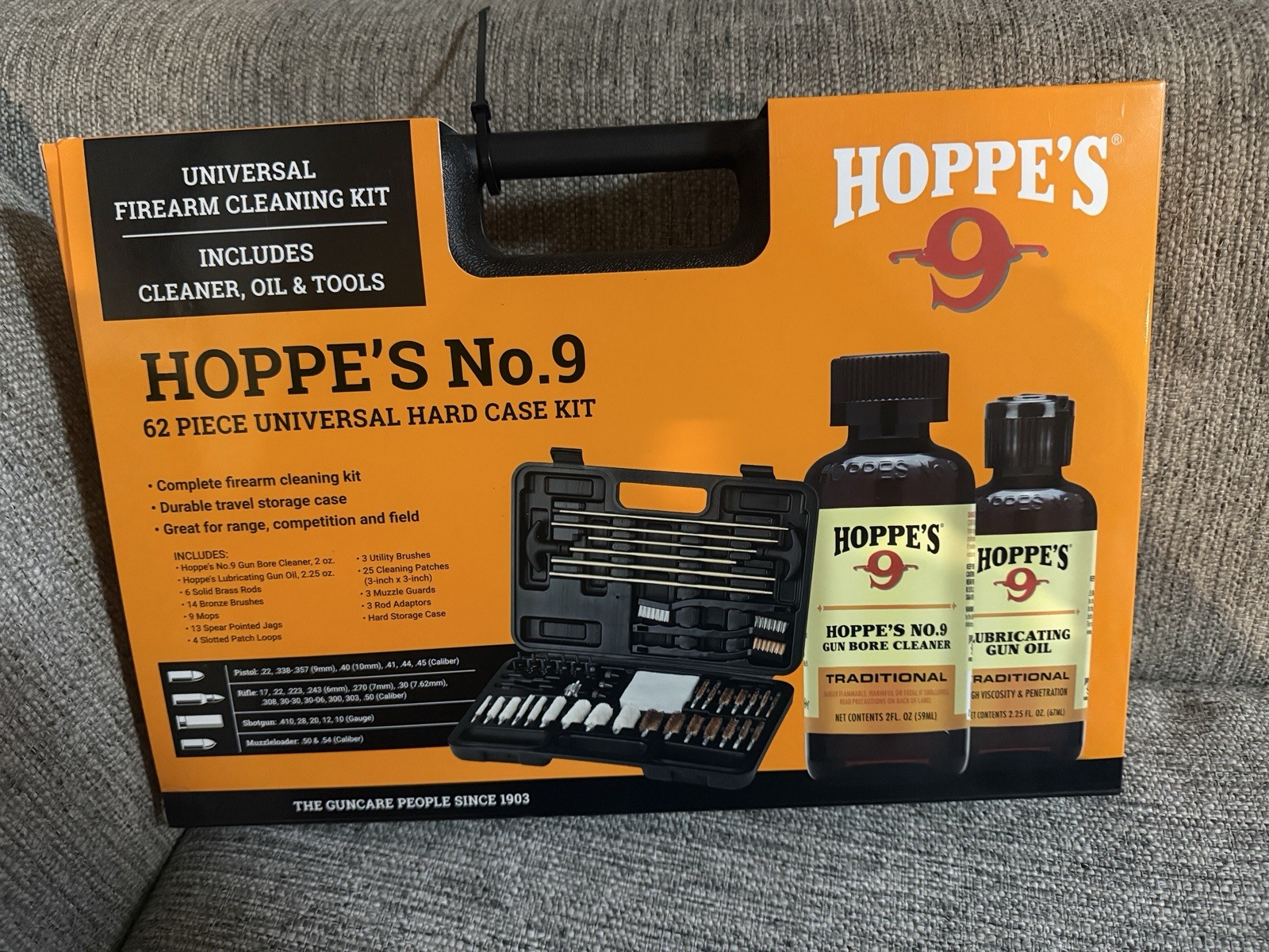 Hoppe's 62108 No.9 Universal Gun Cleaning Kit 62 Piece NEW Hoppe's 62108 No.9 Universal Gun Cleaning Kit 62 Piece NEW