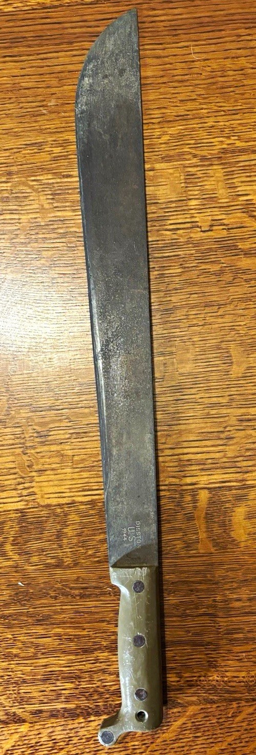 WWII Disston U.S. 1944 M1942 18in Machete Vintage Military