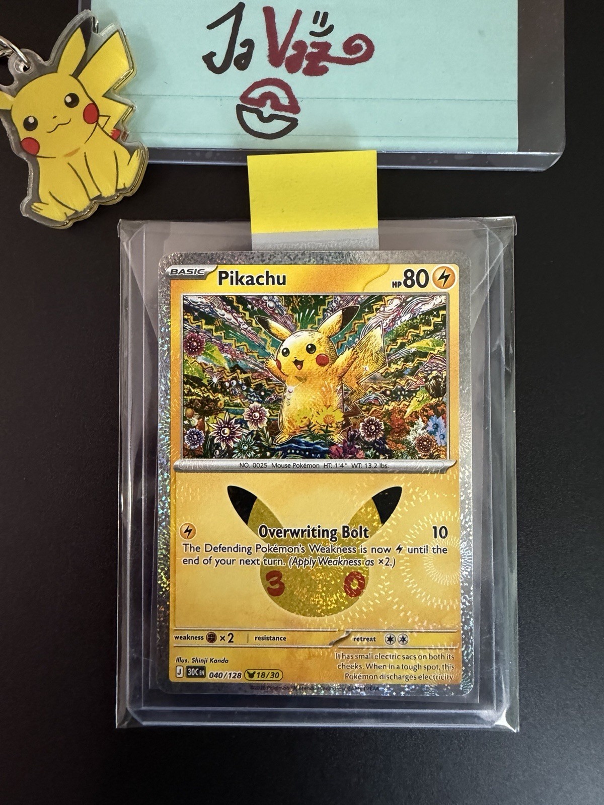 Pikachu 18/30 040/128 Shinji Kanda Art ME: 30th Celebration Holo ✨ Pokemon