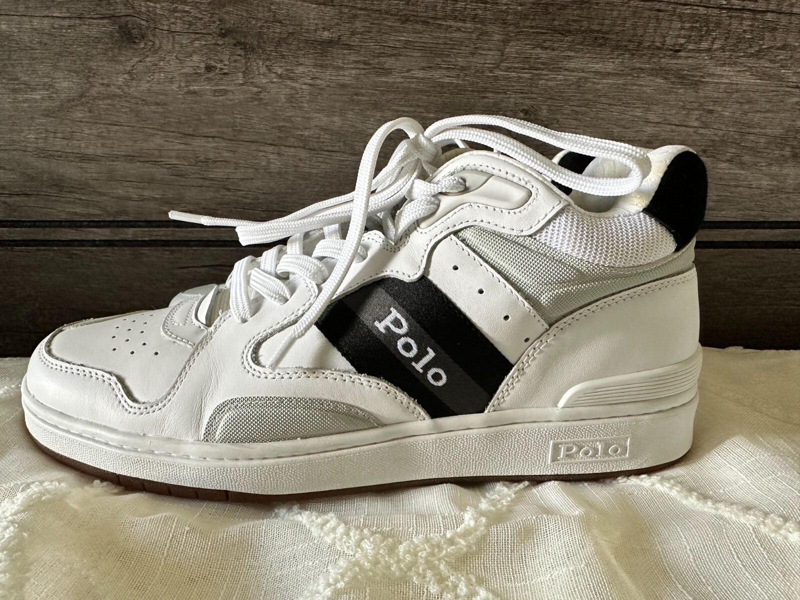 NWOB Polo Ralph Lauren MEN\'S SHOES 9.5 Court Mid Pro Trainer