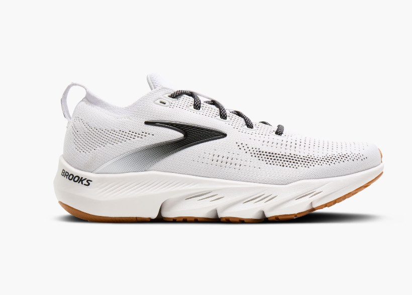 New w/ Brooks Glycerin Flex Men\'s Running Shoes White Black Gum Plush Flexible