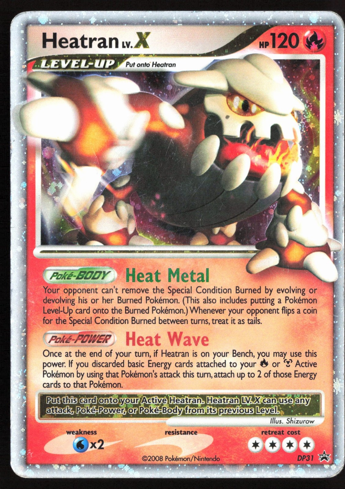 Pokemon Heatran LV.X Holo Diamond and Pearl Promos DP31 HP