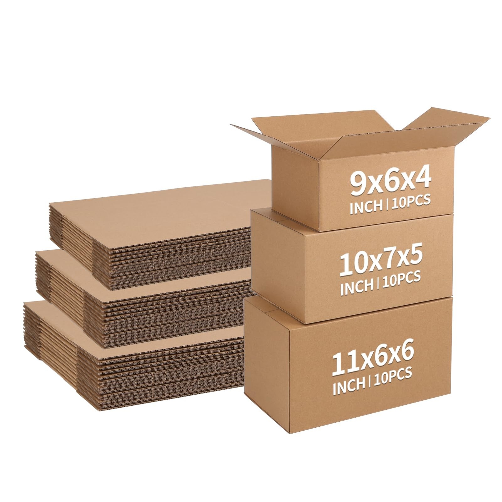 Shipping Boxes 40 Pack Corrugated Mailers Assorted 11x6x6 10x7x5 9x6x4 8x6x4