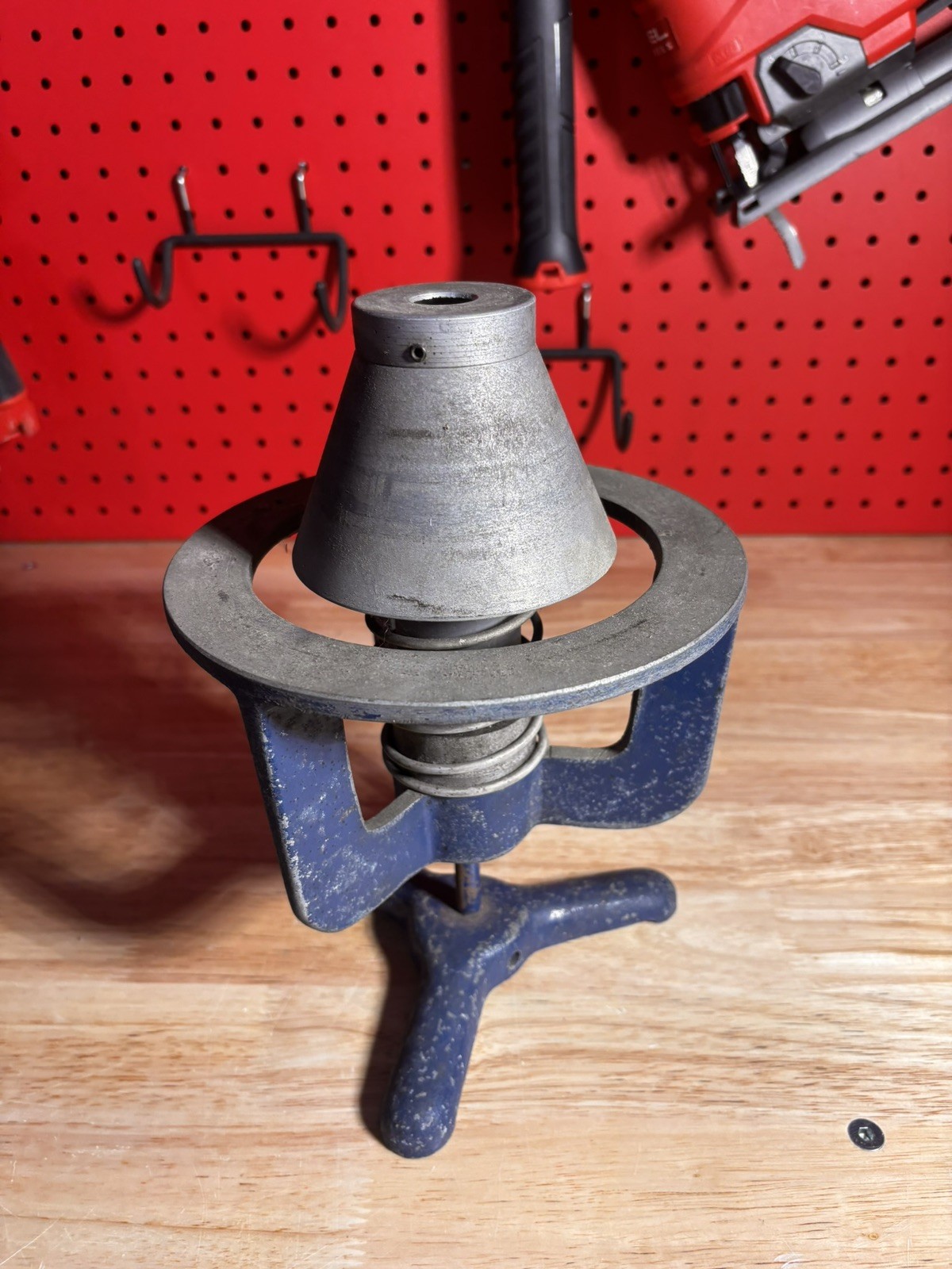 Vtg Small Bench Top Mountable Morris Bubble Wheel Tire Balancer by Sears, ca 50s
