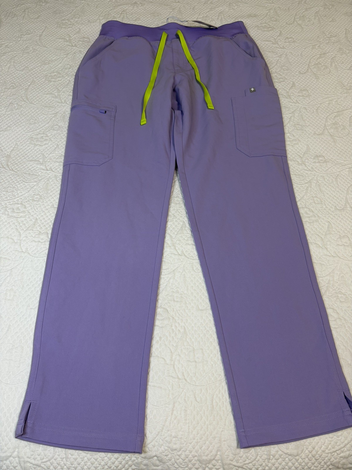 FIGS Yola Yoga Waistband Skinny Scrub Pants Purple Sz Med NWT Medical 3298