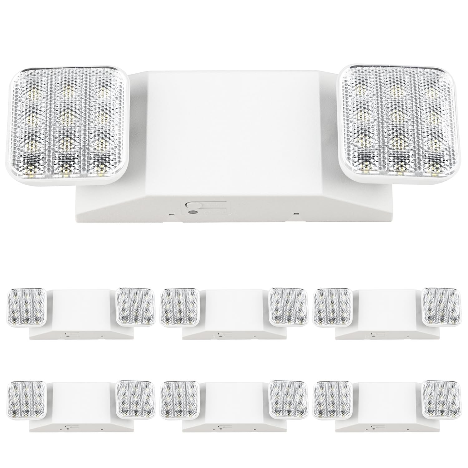 Sunco 6 Pack LED Emergency  Backup(90 Minutes)120-277V, Fire Resistant (94V-0)UL