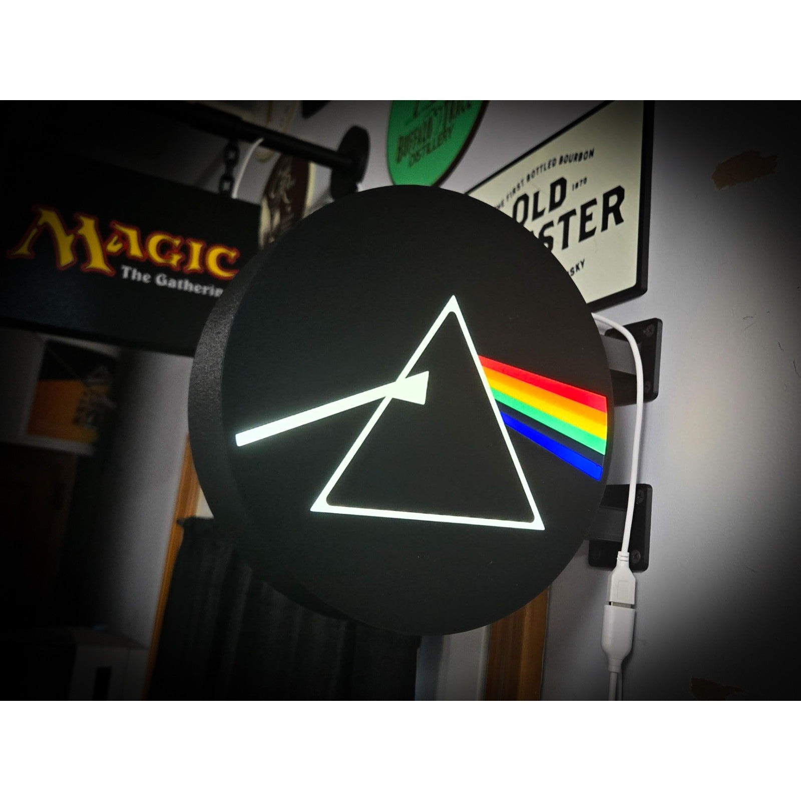 PINK FLOYD DSOM 9 Inch Light Box LED Sign 3D Printed Wall Decor Man Cave Garage