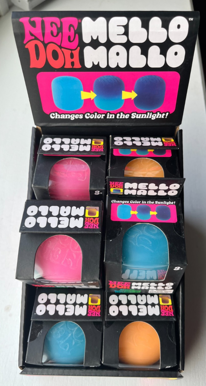 *NEW* Genuine Schylling NeeDoh Mello Mallo Color Change Squish Toy PINK L@@K