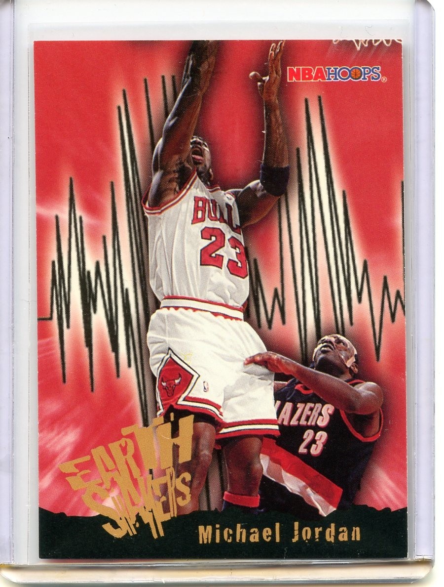 1995-96 NBA Hoops - Earth Shakers Michael Jordan #358