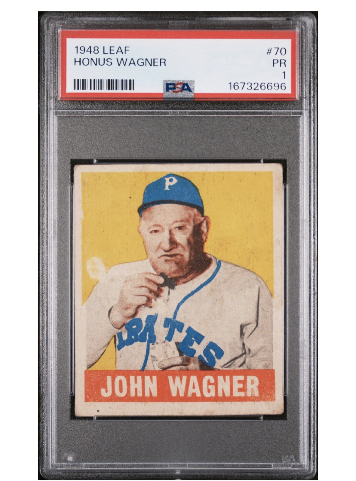 1948 Leaf #70 HONUS WAGNER - PSA 1 Pirates HOF  Manager - Under Graded 