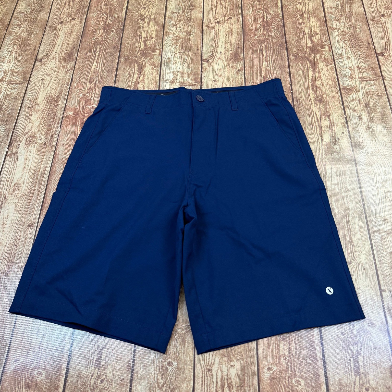 Xersion Performance Golf Shorts Mens Medium Navy Blue Lightweight Pockets