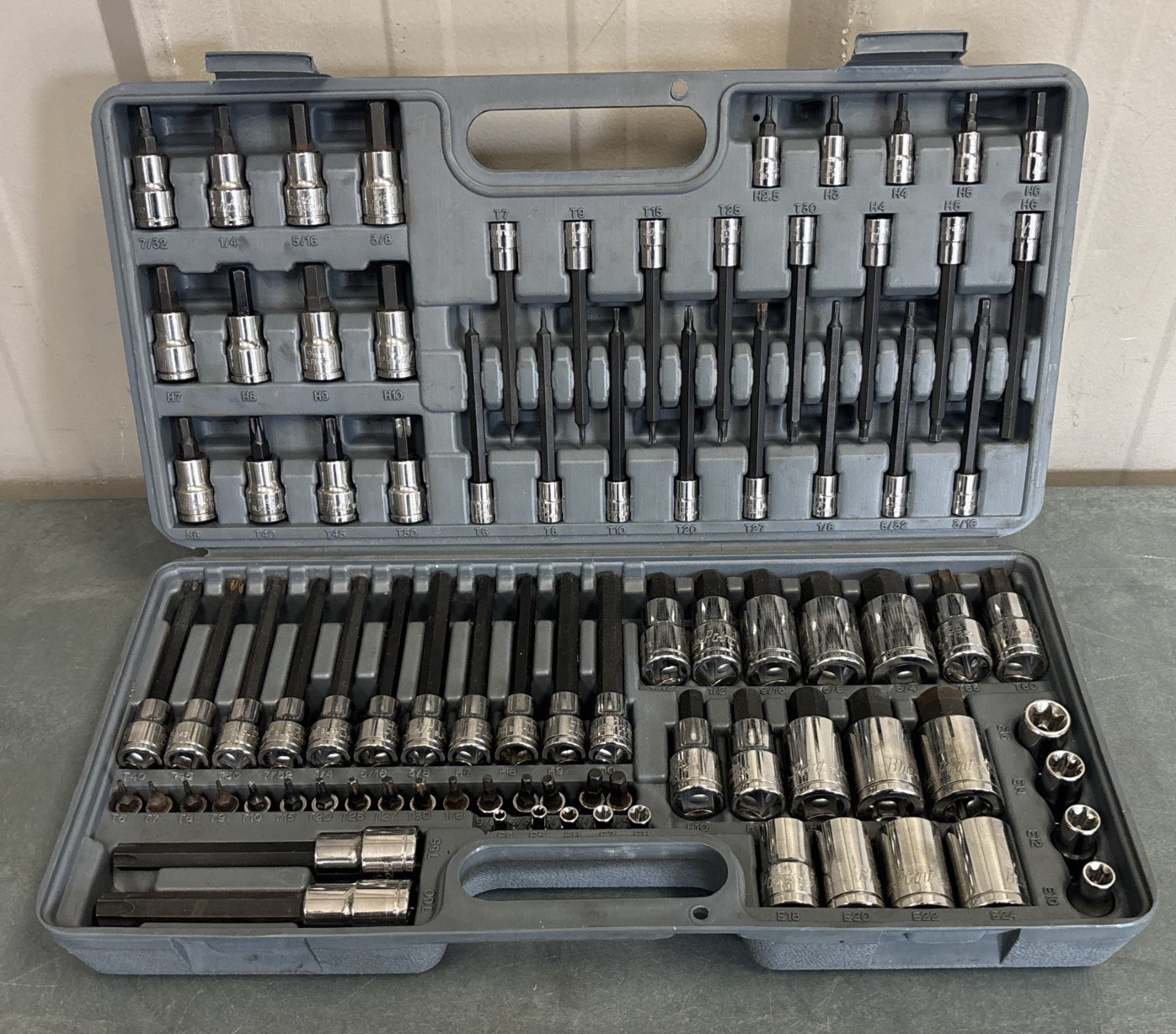 Blue-Point BLPTHC87  87 Piece Torx/Hex Bit Socket Set in Hard Gray Case