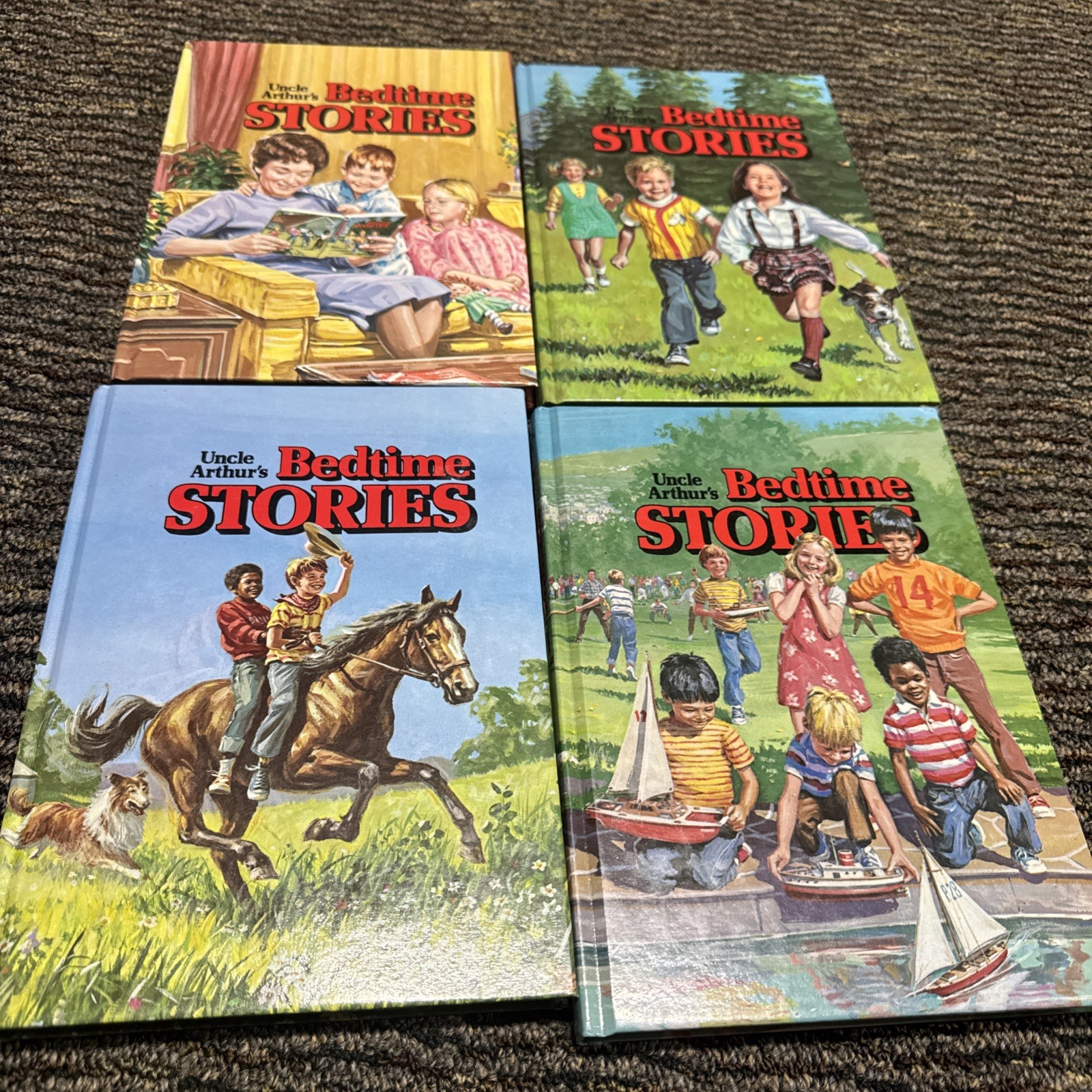 Vintage 1976 Uncle Arthur\'s Bedtime Stories Volume 1-4 Lot Set Vintage 1976 Uncle Arthur\'s Bedtime Stories Volume 1-4 Lot Set