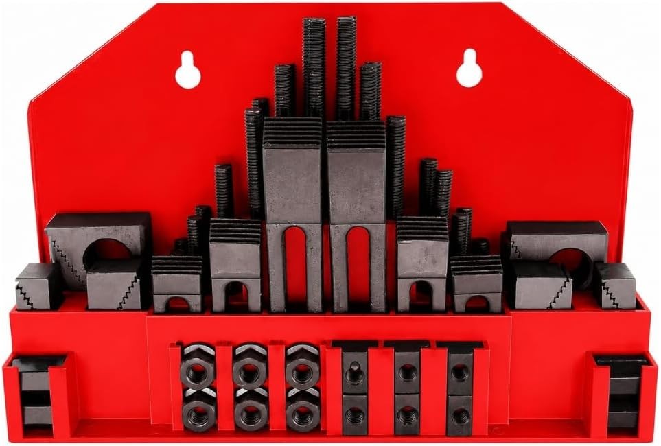 58 Pcs Milling Clamping Kit with Step Blocks & Strap Clamps