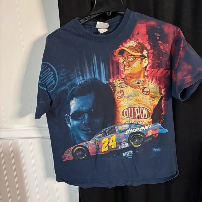 Vintage NASCAR Jeff Gordon #24 T-Shirt All Over Print AOP Chase Authentics size?