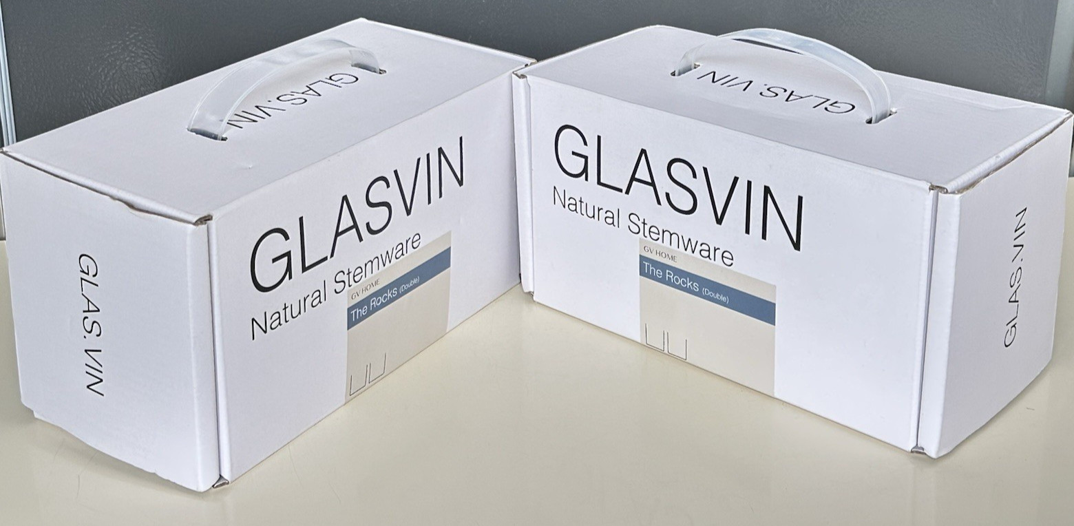 Lot 4 Total Glasvin GV HOME Ultra Light The Rocks Glass 2 X ( Double ) BRAND NEW