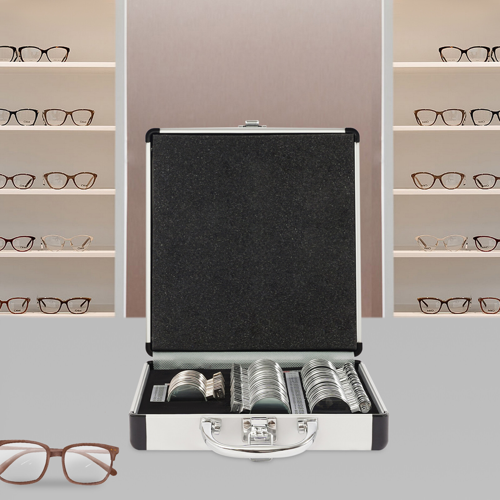 Portable Optical Trial Lens Set 68 Pcs Trial Lens Set With Storage Case Hospital