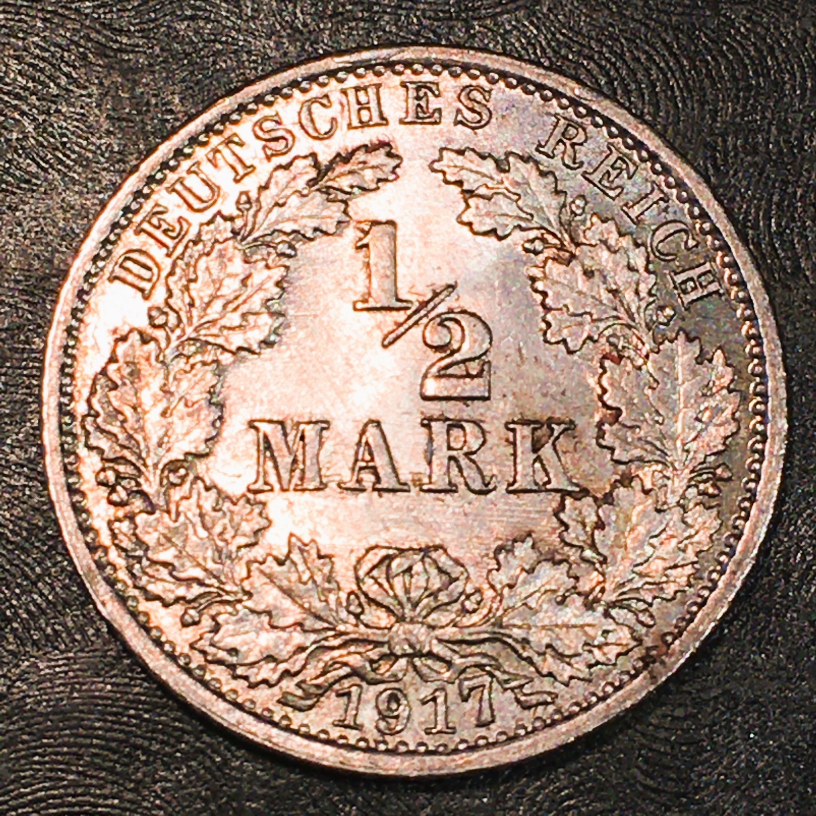 1917-G 1/2 Half Mark Silver - Exact Coin Shown #Q940