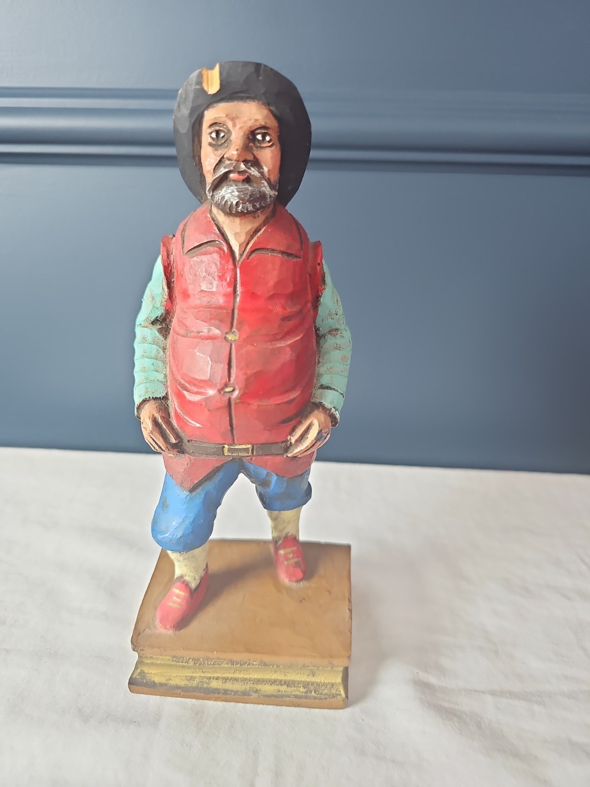 Vintage Hand-Carved Sancho Panza Wood Figurine 8 Vintage Hand-Carved Sancho Panza Wood Figurine 8