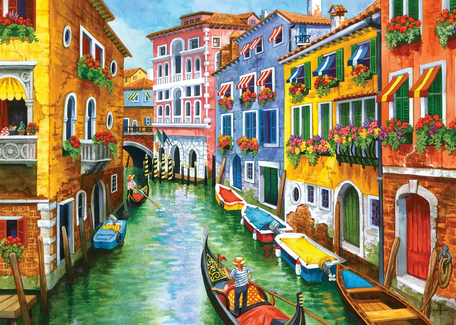 Ravensburger Gondola Ride 300 Piece Large Format Puzzle Venetian Scenery