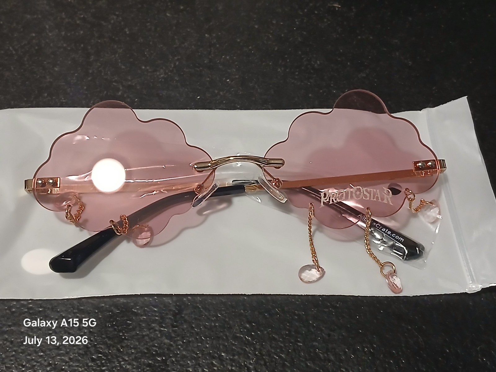 AEW Kyle Fletcher Protostar Pink Glasses From All Elite Crate New In Zip Bag