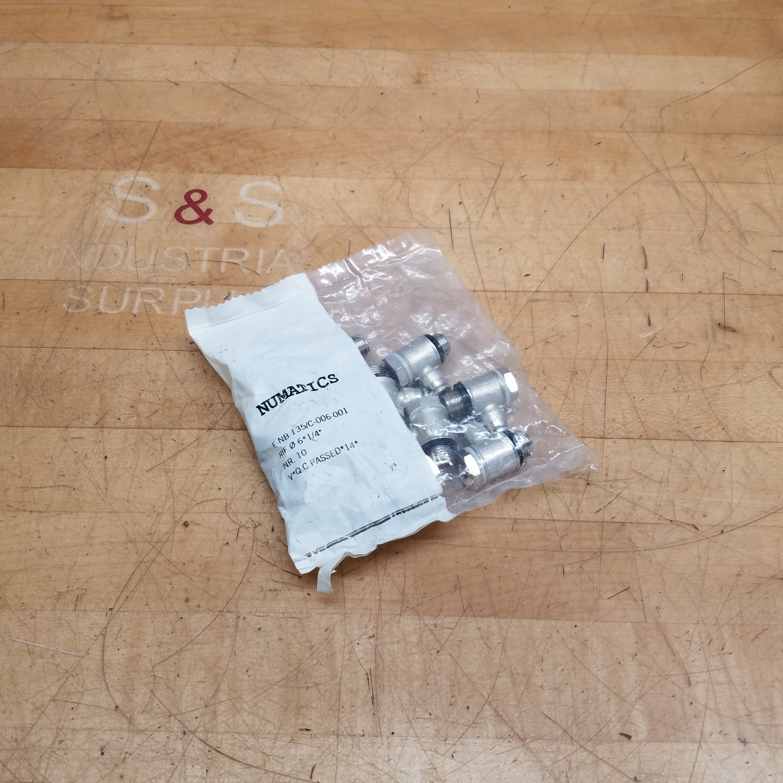 Lot Of 10 - Numatics F-NB 135/C-006-001 Flow Control Valve, 6*1/4\