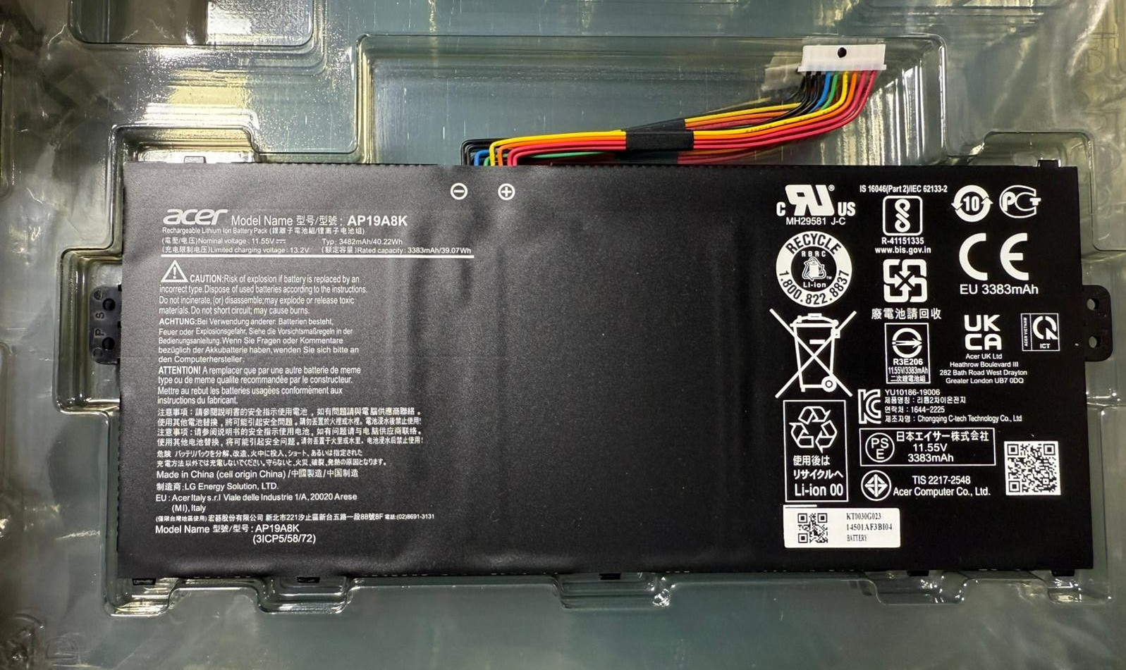 AP19A8K Genuine Battery for Acer Chromebook Spin 311 11 CP311-1HN CP311-3H. NEW