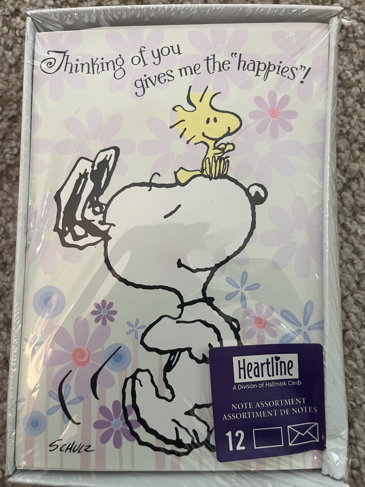 Heartline Hallmark Peanuts Snoopy 12 Note Assortment Sealed Thinking of You