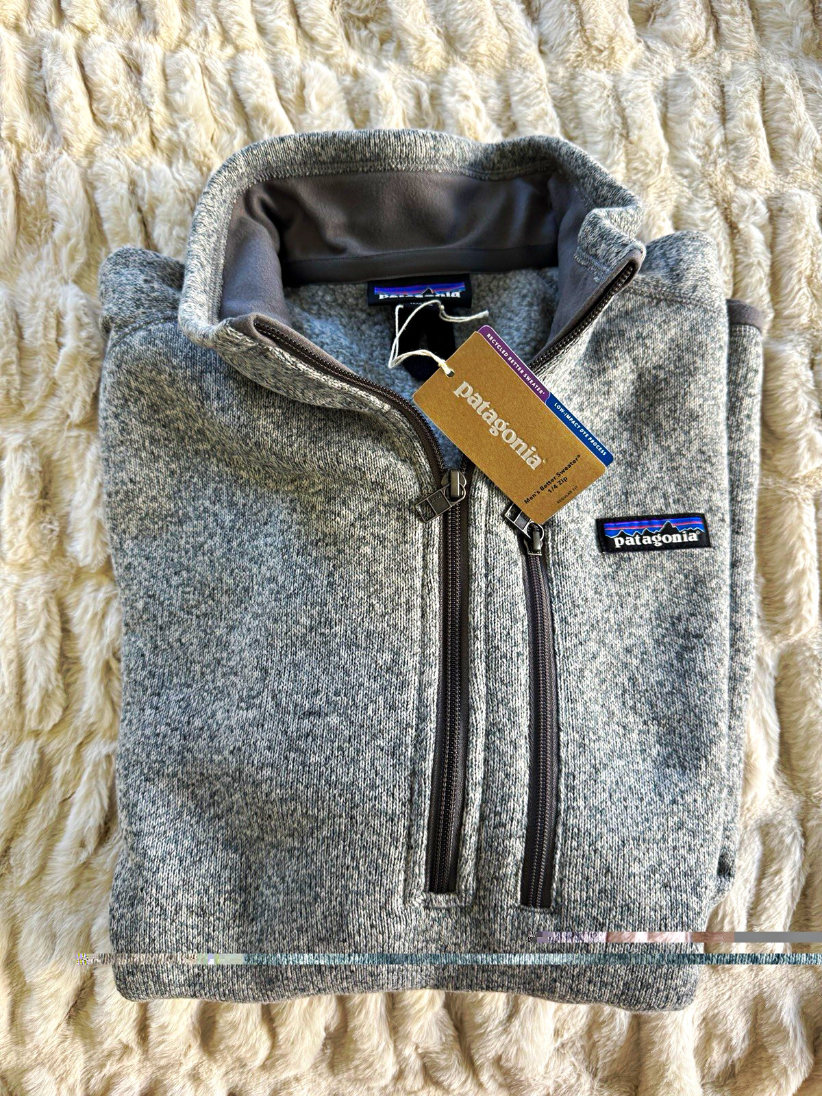 Patagonia Better Sweater 1/4 Zip Men’s Large Gray Fleece Pullover NWT