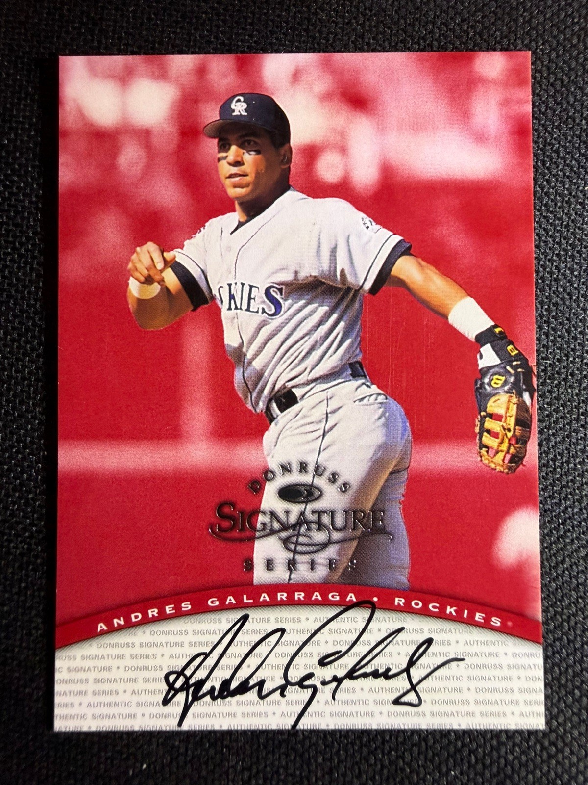 1997 Donruss Signature Series Andres Galarraga Autograph Rockies