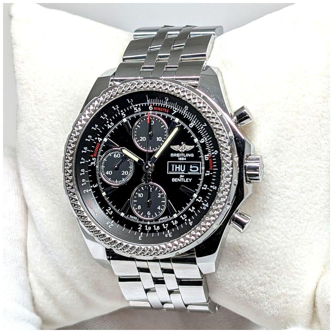 Breitling Bentley GT A1336224 Good Automatic Chronograph SS Black Dial w/ Box