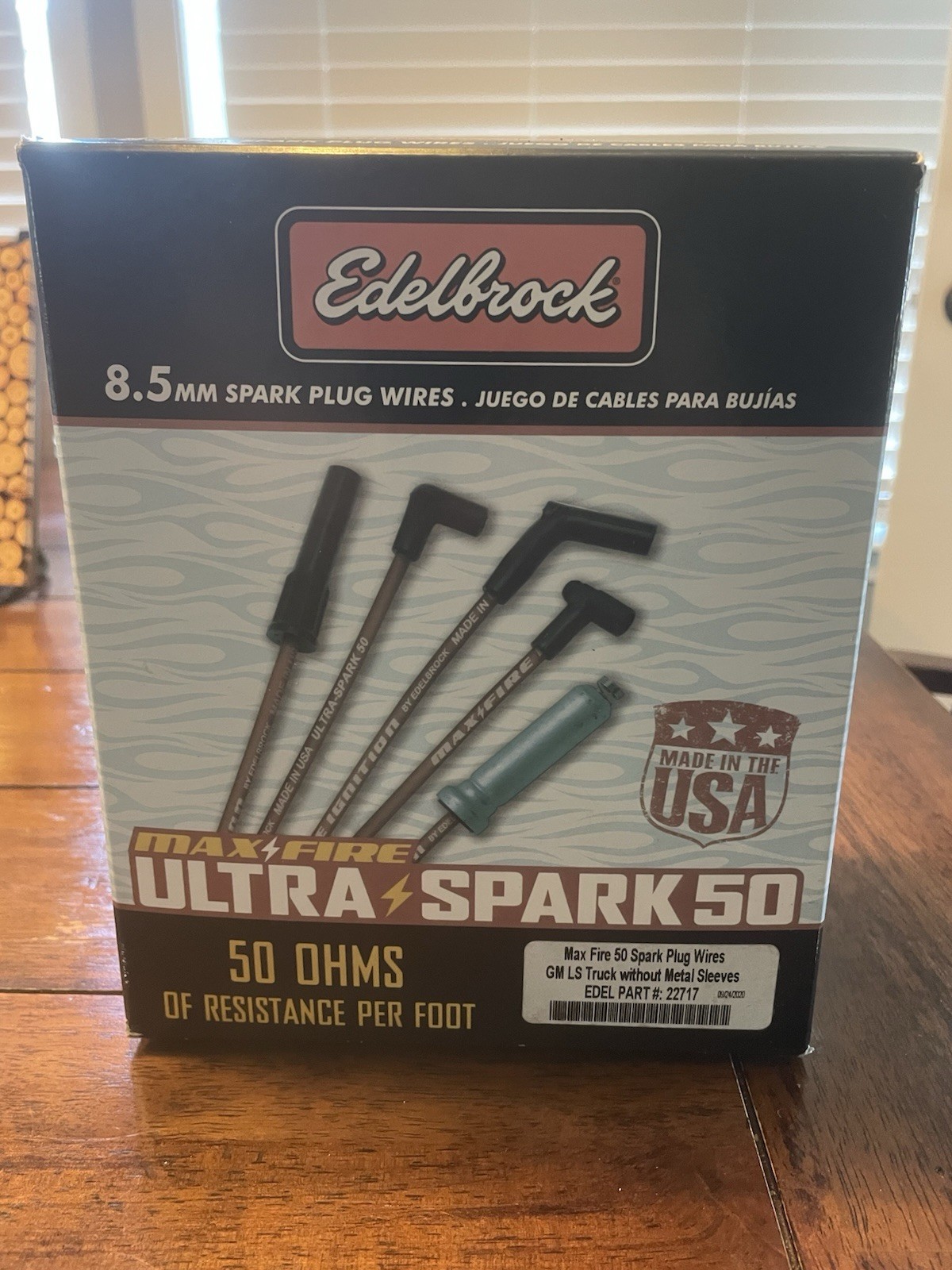 Edelbrock 8.5MM Max Fire Ultra Spark 50 Spark Plug Wires -New- #22717