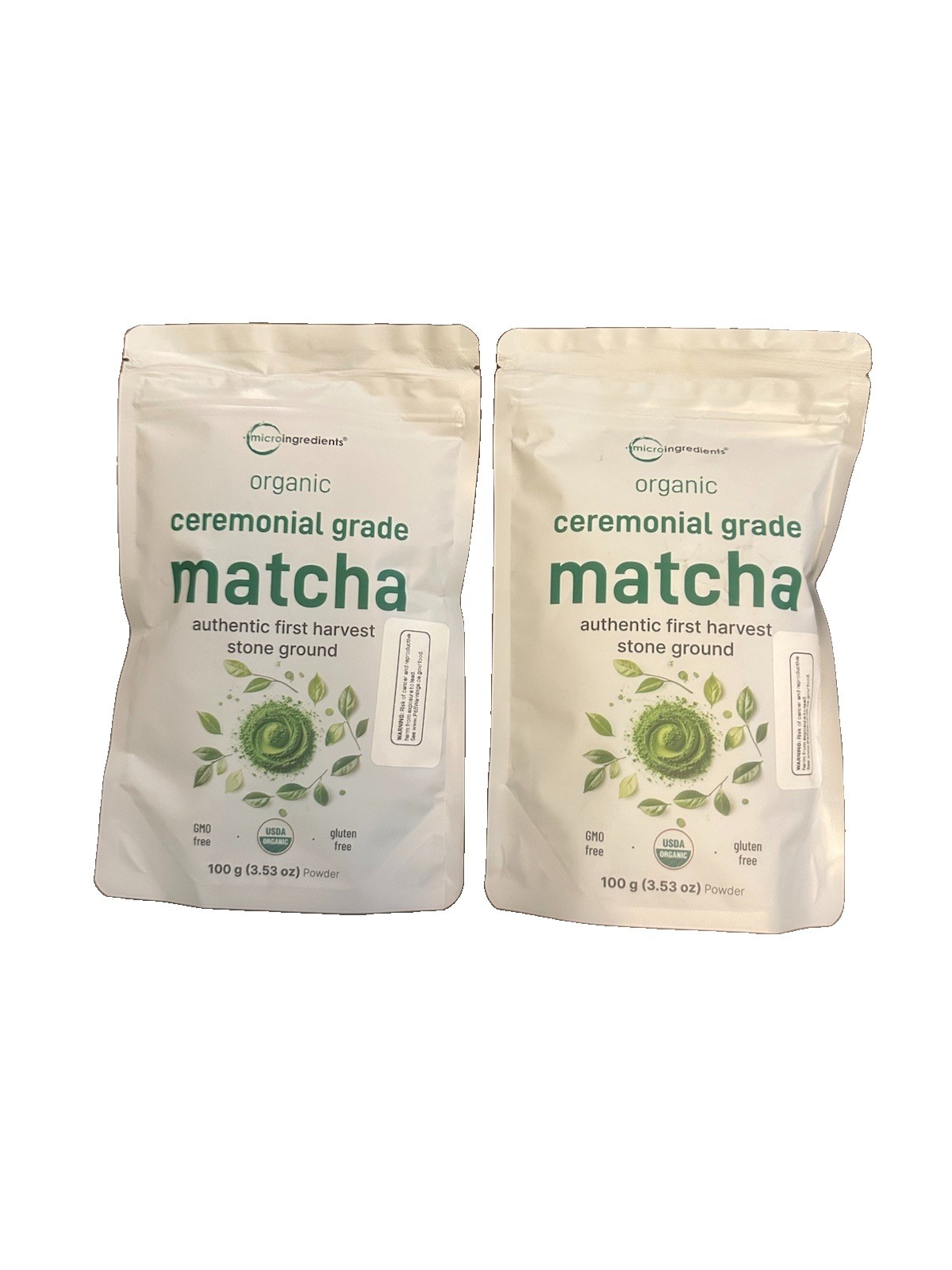 Organic Ceremonial Grade Matcha Powder, 3.53 oz (100 g) 2 Bags