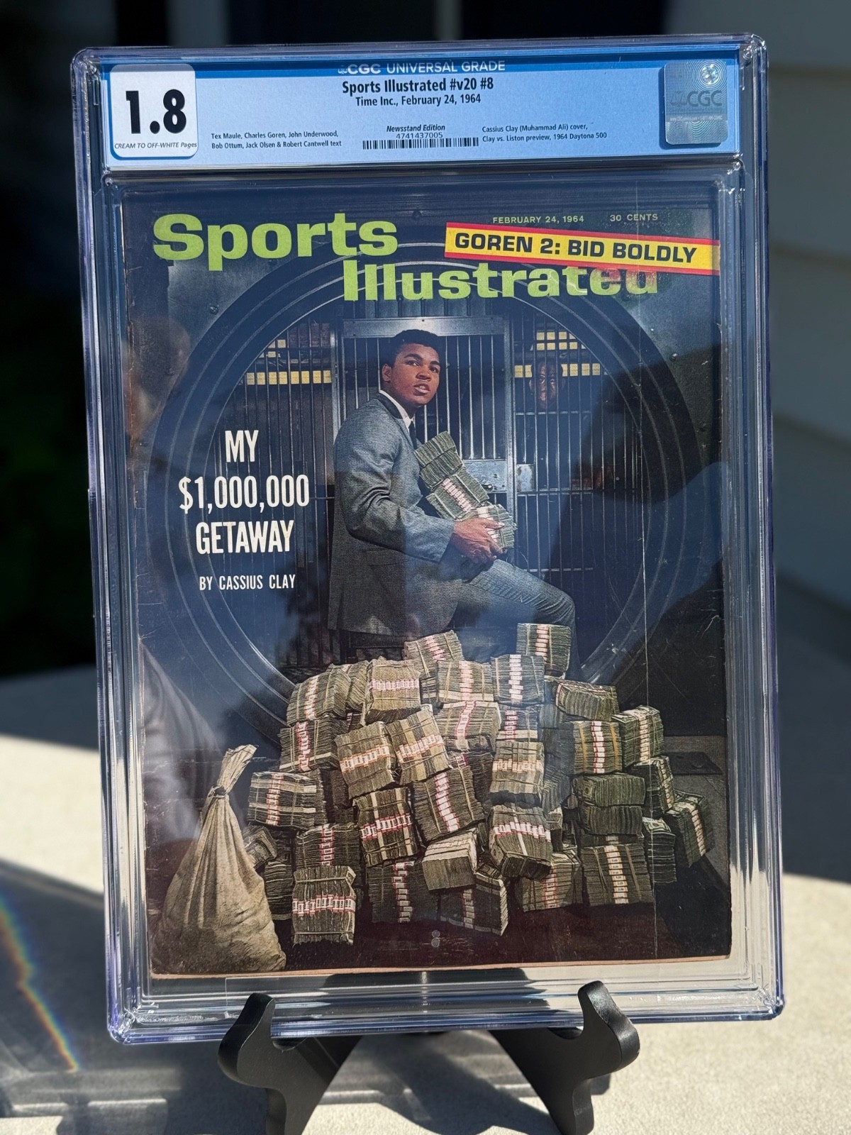 Sports Illustrated - Feb 24, 1964 - Cassius Clay Muhammad Ali CGC 1.8 Newstand Sports Illustrated - Feb 24, 1964 - Cassius Clay Muhammad Ali CGC 1.8 Newstand
