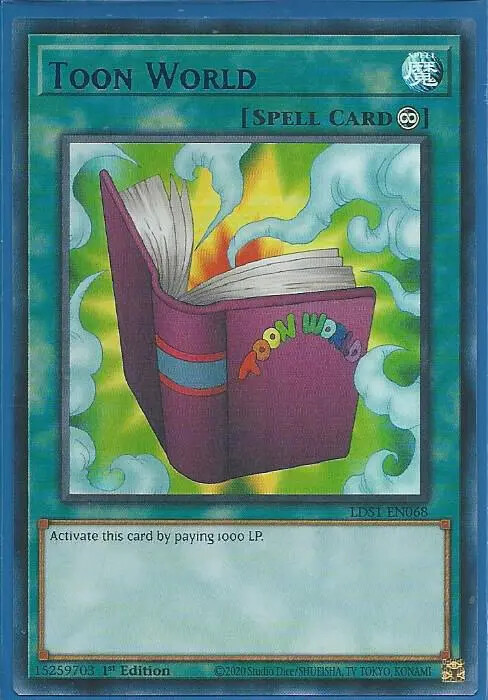Yugioh - Toon World - Ultra Rare Holographic - 1st Edition Card Yugioh - Toon World - Ultra Rare Holographic - 1st Edition Card